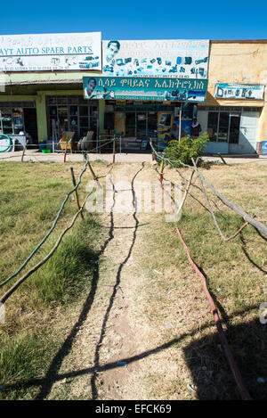 Streets of city of Shire, Tigray, Ethiopia, Africa Stock Photo