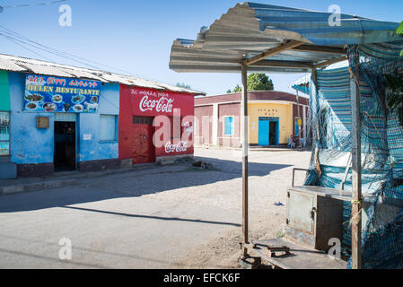 Streets of city of Shire, Tigray, Ethiopia, Africa Stock Photo