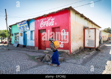 Streets of city of Shire, Tigray, Ethiopia, Africa Stock Photo