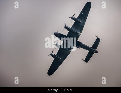 Avro Lancaster B1 second world war heavy bomber, operated by the RAF Battle of Britain Flight Stock Photo