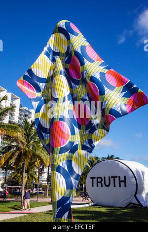 Miami Beach Florida,Collins Park,art installation,Art Basel Public,sculpture,FL141206013 Stock Photo
