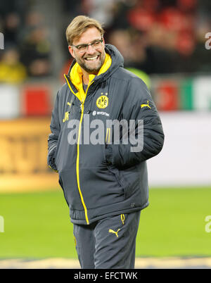 Leverkusen, Germany, Jan 31, 2015, soccer, Bayer Leverkusen vs Borussia Dortmund: Headcoach Juergen Klopp of Dortmund Stock Photo