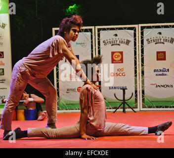 Phare Ponleu Selpak from Cambodia performing in Bangkok Street Show Stock Photo