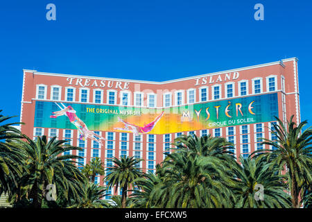 Treasure Island hotel and casino in Las Vegas. Stock Photo