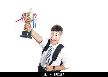 1 indian boy school student Victory Trophy Stock Photo - Alamy