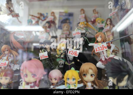 This image of Japanese anime figures was captured in Tokyo, Japan in 2014. Stock Photo