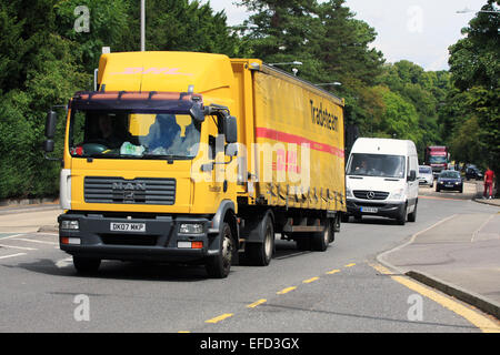 Traffic traveling along the A23 road in Coulsdon, Surrey, England Stock Photo