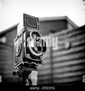 Rolleiflex Twin Lens Reflex Camera Stock Photo