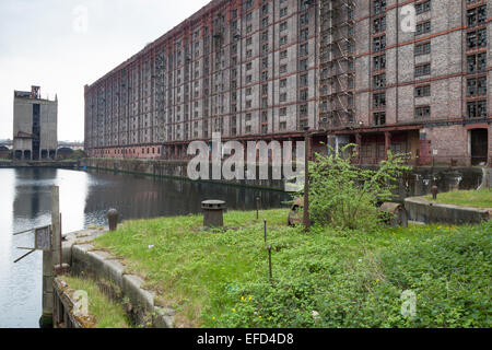 The Stanley Dock Tobacco Warehouse, built in 1901, is the world's largest brick warehouse and is grade II listed. Stock Photo