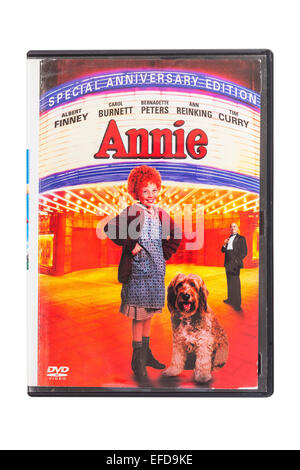Annie the film DVD on a white background Stock Photo