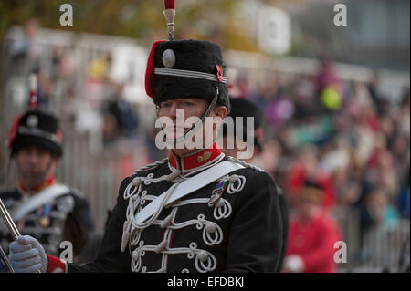 The Light Cavalry HAC parade at The Lord Mayors Show procession in the City of London, 2014 Stock Photo