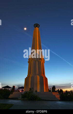 The Astronomers Monument at Griffith Observatory Los Angeles California Stock Photo