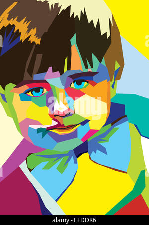 Drawing Child Children Modern Abstract Picture, Art, Artificial Stock 