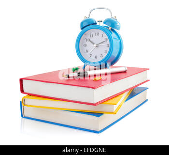 pile of books isolated on white background Stock Photo