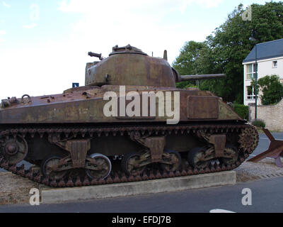 Tanks at Normandy Beaches Stock Photo