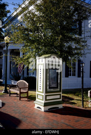 The Village of Pinehurst North Carolina, interactive information sign Stock Photo