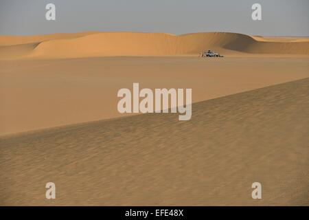 Dunes in the Nubian Desert in Dongola, Northern State, Nubia, Sudan Stock Photo