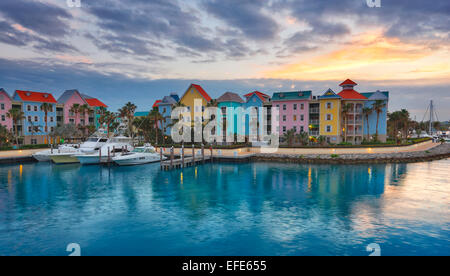 Bahamas, Nassau - sunset over Paradise island Stock Photo