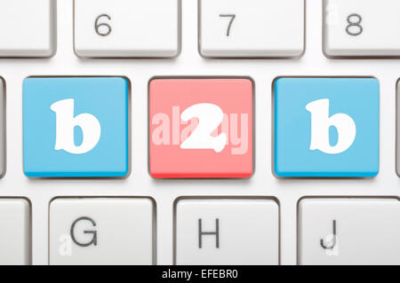 Finance concept of text b2b on keyboard Stock Photo