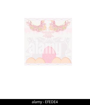 Easter Eggs On Grunge Background Stock Vector
