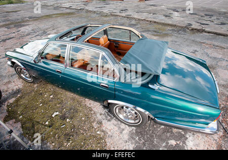 Jaguar XJ6 convertible, and aftermarket conversion Stock Photo