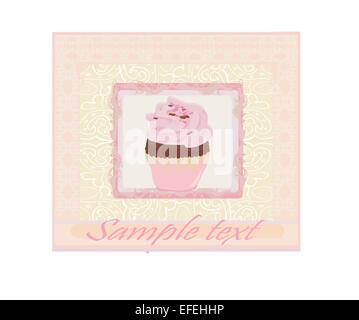 Lovely Cupcake Design card Stock Vector
