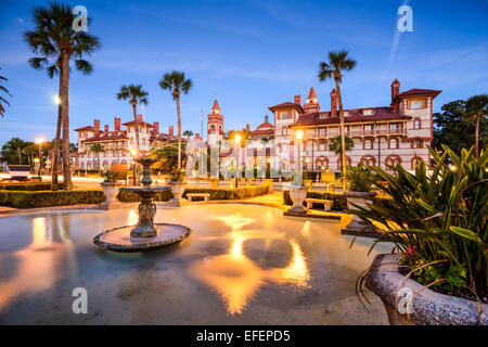 St. Augustine, Florida, USA townscape at Alcazar Courtyard. Stock Photo