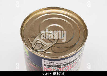 A ring pull tin can of food Stock Photo