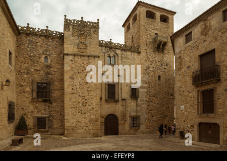 Palace of the Golfines de Abajo, Caceres, Estremadura, Spain, Europe Stock Photo