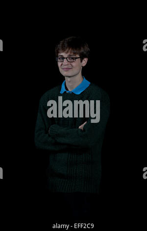 A portrait of Simon Rich at the Edinburgh International Book Festival in Charlotte Square Gardens  Pic by Pako Mera Stock Photo