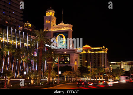 ROW COSMOPOLITAN BELLAGIO CAESARS HOTEL CASINO ENTRANCES THE STRIP LAS VEGAS NEVADA USA Stock Photo