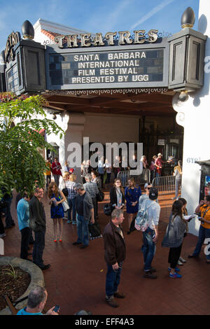 Santa Barbara, California, USA. 1st Feb, 2015. Crowds congregate outside the Metro 4 theatre during the 30th Santa Barbara International Film Festival. Credit:  Scott London/Alamy Live News Stock Photo