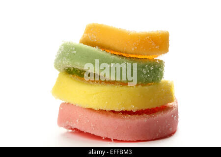 Stacked colorful jelly candies Stock Photo