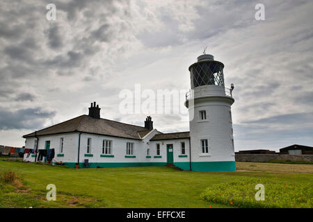 St Bees Head; Lighthouse; Cumbria; UK Stock Photo