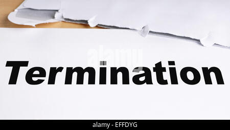 termination letter Stock Photo