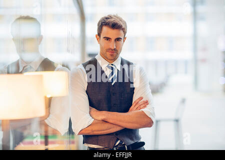 Portrait of a businessman working Stock Photo