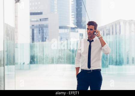 Businessman using a mobile phone Stock Photo
