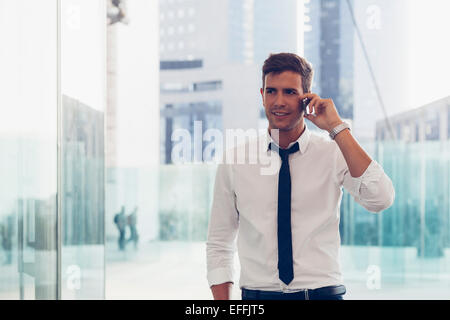 Businessman using a mobile phone Stock Photo