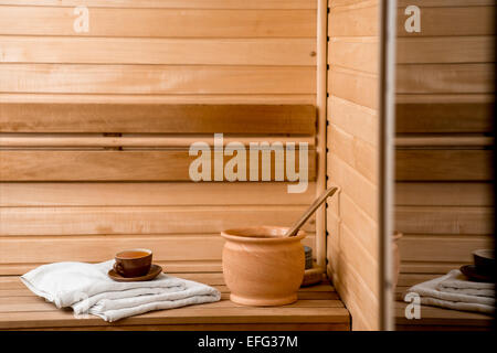 Finnish sauna Stock Photo