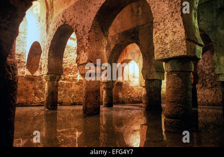 Moorish ´Aljibe´ (water cistern) in the cellar of the Las Veletas palace. Caceres. Spain Stock Photo