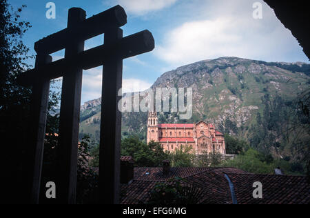 Basilica of Our Lady of Covadonga. (19th Century). Asturias. Spain Stock Photo