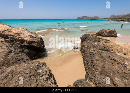 Falassarna beach Crete island Greece Stock Photo