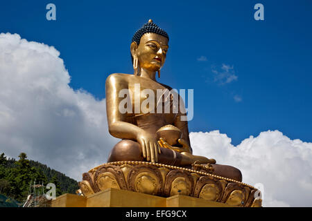 BHUTAN - Buddha statue under construction above Thimphu. This Buddha Dordenma will be the world's largest at 192.6 feet tall. Stock Photo