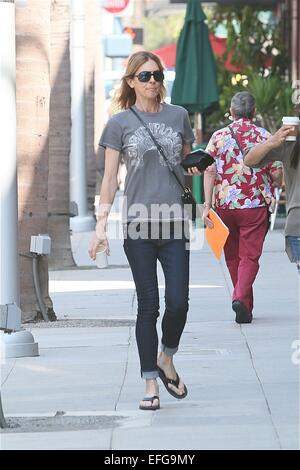 Kathryn Bigelow, director of 'The Hurt Locker,' spotted out on a walk in Beverly Hills  Featuring: Kathryn Bigelow Where: Los Angeles, California, United States When: 01 Aug 2014 Stock Photo