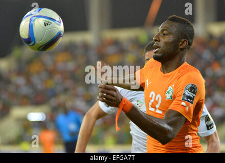 Equitorial Guinea. 01st Feb, 2015. African Cup of Nationsl football tournament. Quarterfinal match between Ivory Coast versus Algeria. Serge Wilfried Kanon (CIV) Credit:  Action Plus Sports/Alamy Live News Stock Photo