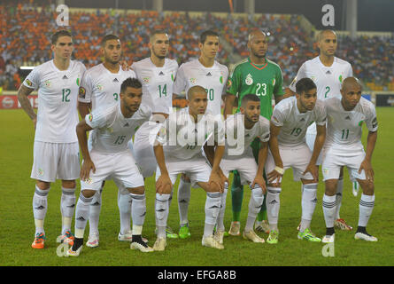 Equitorial Guinea. 01st Feb, 2015. African Cup of Nationsl football tournament. Quarterfinal match between Ivory Coast versus Algeria. Team Algeria pregame Credit:  Action Plus Sports/Alamy Live News Stock Photo