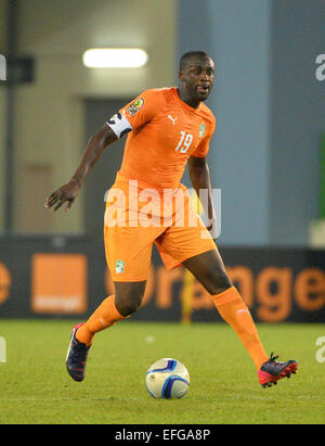 Equitorial Guinea. 01st Feb, 2015. African Cup of Nationsl football tournament. Quarterfinal match between Ivory Coast versus Algeria. Yaya Gnegneri Toure (CIV) Credit:  Action Plus Sports/Alamy Live News Stock Photo