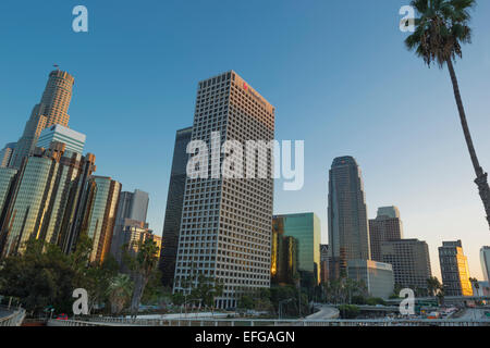 SKYSCRAPERS DOWNTOWN SKYLINE LOS ANGELES CALIFORNIA USA Stock Photo