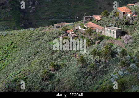 La Gomera Canary Islands mountain dwellings Stock Photo