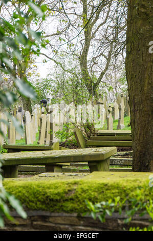 cemetery, howarth, yorkshire, england Stock Photo - Alamy